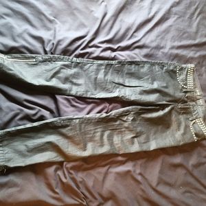 Black studded guess jeans